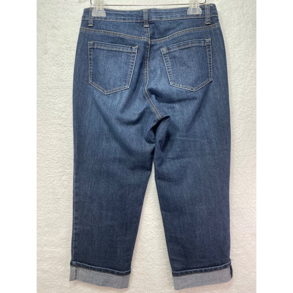 Style & Co Womens size 4 Curvy Denim Capri Blue Pants - Picture 3 of 10